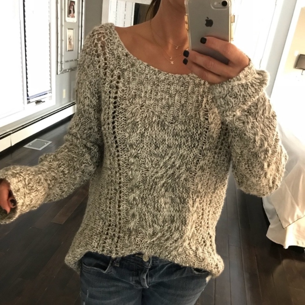Cozy Knit Sweater in Black and White